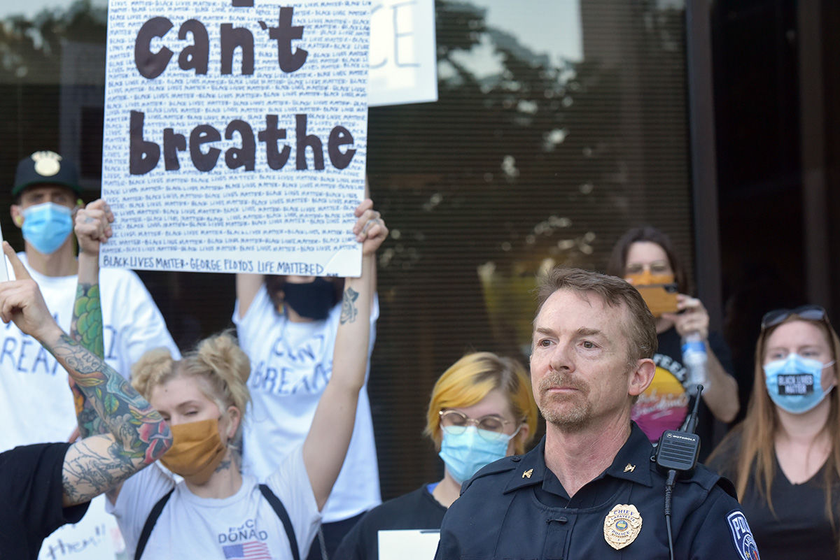 5/31/20 Lafayette Protest "can't breathe"
